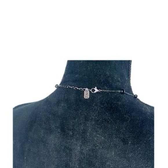 J#38 JNY Silver and Black Pendant Necklace with Colorful Gemstones - Picture 6 of 6